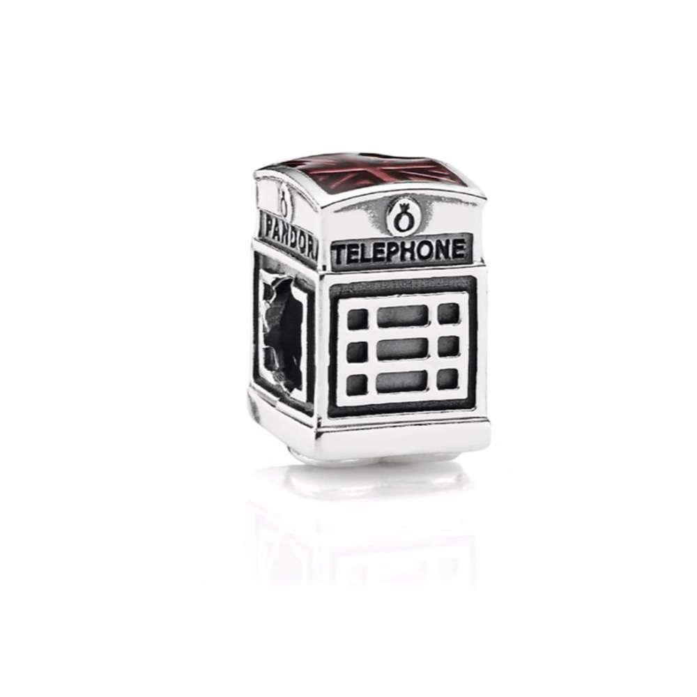 Call Me Telephone Booth Charm
